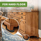 Furniture Sliders for Hardwood Floors 4 PCS - 9 1/2 inch Sliders for Moving Furniture – Felt Furniture Pads for Hardwood Floors Brown