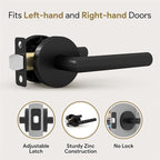 Mega Handles Ronn Passage Lever Door Handle Set for Hallway, Closet and Bathroom, Heavy Duty Door Levers, Fits All Standard Door Sizes, Screws Included - Matte Black (1 Pack)