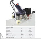 Weldy roofer RW3400 Automatic Hot Wedge Welder Welding Machine Overlap Welder Roof Water Proofing 3500W Hot Air Welding Machine for PVC TPO Membrane Welding Roof Truck Tarpaulin Advertising Banner