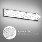 Ralbay Modern LED Bathroom Vanity Lights 4 Lights Up and Down Modern Chrome Bathoom Wall Lighting Over Mirror Rotatable Acrylic Stainless Steel Chrome Vanity Lights