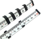 Grade Rod，16-Foot Aluminum Grade Rod - 10ths，Grade Stick,Grade Stick for Laser Level，Survey Rod，Grade Rods，Survey Pole，With Bubble Level, 5-Stage Telescopic，Double-Sided Scale Telescopic Leveling Rod