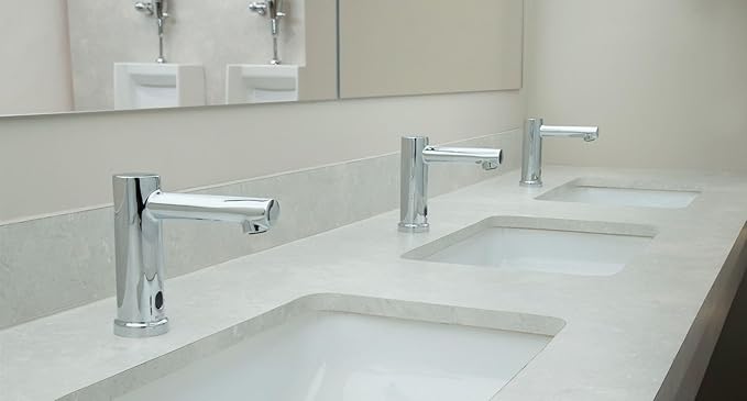 Moen 8559 Commercial Align M-Power Electronic Touchless Hands-Free Sensor-Operated Modern Bathroom Sink Faucet, Chrome