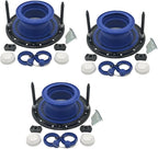 One N Done Toilet Flange Repair Kit - Toilet Kit For Low or Broken Flange. Toilet Wax Ring Replacement Kit W/Toilet Flange Extender Kit, Easy Toilet Bolts, & Toilet Caps For Bottom of Toilet. 3X