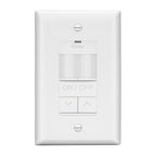 LIDER Motion Sensor Dimmer Switch for Dimmable 200W LED/CFL Lights, 3-Way, 120 V, Modern Upgrade, No Neutral Required, No Ground Required, UL Listed, Wall Plate Included, White