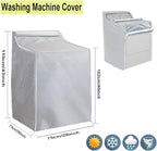 Ericlin Washer and Dryer Covers,Top Load Washing Machine Cover Laundry Dryer Protect Cover Dustproof Waterproof Zipper Design for Easy Use Fit for Most Front-loading Machine(W29D28H43in) (Silve)