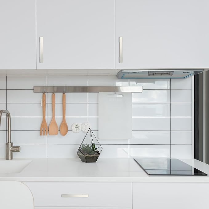 COTYKILEY 6 Pack 5 Inch(128mm) Brushed Satin Nickel Cabinet Handles Kitchen Cabinet Pulls Cabinet Door Handles Kitchen Cabinet Hardware Cupboard Drawer Pulls Dresser Handles