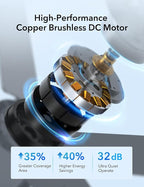 52 Inch Ceiling Fans with Lights and Remote, Black Ceiling Fan with 5 Blades, 6 Speed Reversible DC Motor, 3CCT Dimmable LED, Modern Design for Bedroom, Living room & Covered Outdoor,Includes Downrod