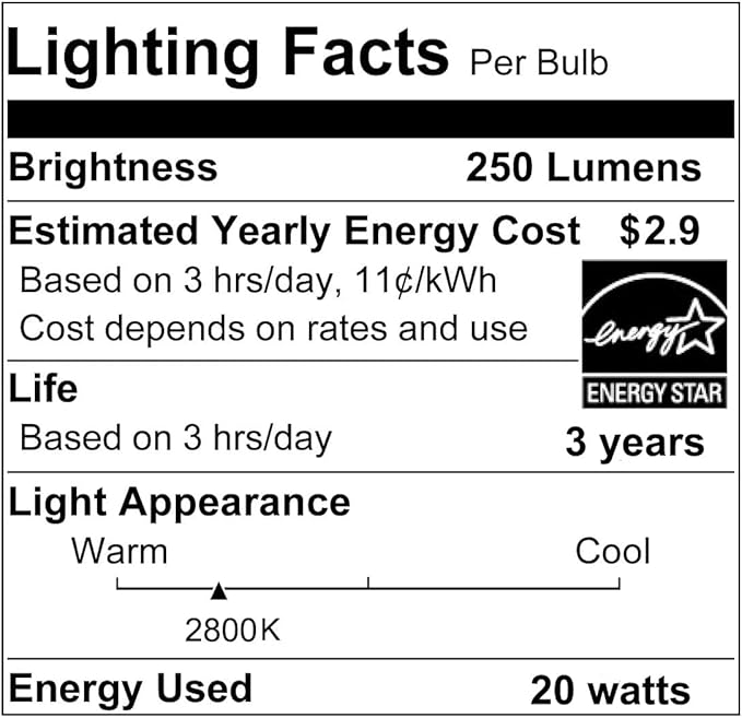 GU4 Halogen 20W, 6 Pack GU4 Base MR11 12V 20W, Long Lasting GU 4 MR11 Dimmable with Glass Cover, MR 11 Warm White 2800K Fiber Optic Light Bulb, MR 11 Bulb with GU 4 /GZ4 Bi Pin Base