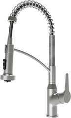 Karran Scottsdale Commercial Style Pull-Down Kitchen Faucet with Sprayer, Spot-Free Stainless Steel, High Arc Single Handle Pre-Rinse Spring Faucet