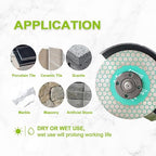 Diamond Tile Saw Blade 5" 125mm 2pcs Cutting Wheel for Cutting and Grinding Porcelain Ceramic Tile Marble Artificial Stone