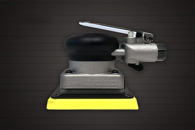 AirVANTAGE Industrial-Grade Orbital Pneumatic 3" x 4" Jitterbug Air Sheet Sander Non-Vacuum, 1/4 in. NPT Air Inlet (NV: PSA Vinyl)