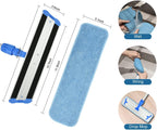Layers 18 Inch Microfiber Mop for Floor Cleaning-Hardwood with 3 Washable Mop Pads, with Aluminium Handle for Wet Dry Dust Household Cleaning.