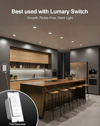 Lumary Smart Recessed Lighting 6 Inch, Color Changing LED Downlight 13W 1000LM, Wi-Fi Bluetooth Soffit Lights with J-Box, Compatible with Alexa/Google Assistant/BT Remote, ETL Listed, 1 Pack