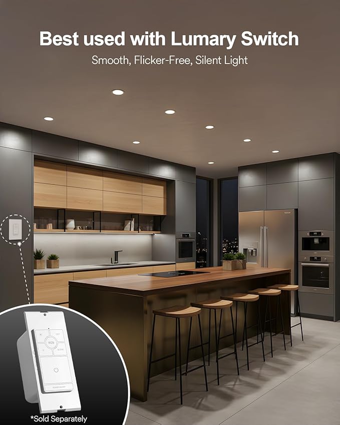 Lumary Smart Recessed Lighting 6 Inch, Canless LED Recessed Lights 13W 1000LM, Color Changing LED Downlight with J-Box, Compatible with Alexa/Google Assistant/BT Remote, ETL Listed, 4 Pack