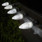 Wintergreen Lighting 25 Pack OptiCore LED C9 Cool White Christmas Light Bulbs - Premium Shatterproof C9 LED Christmas Replacement Bulbs, E17 Bulbs/Base (Cool White Faceted)