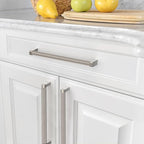 Amerdeco 10 Pack Brushed Satin Nickel knurled Cabinet Pulls 6.3 Inch Hole Centers Kitchen Cabinet Handles Hardware Kitchen Handles for Cabinets Handles ZH0064