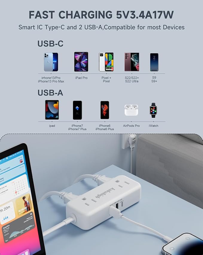 US to Japan Adapter, 1875W 2 Prong Extension Cord 5 FT with 180 Rotating Flat Plug, Type A Travel Adaptor for USA to Japanese Tokyo Canada Mexico Philippines Peru China Colombia