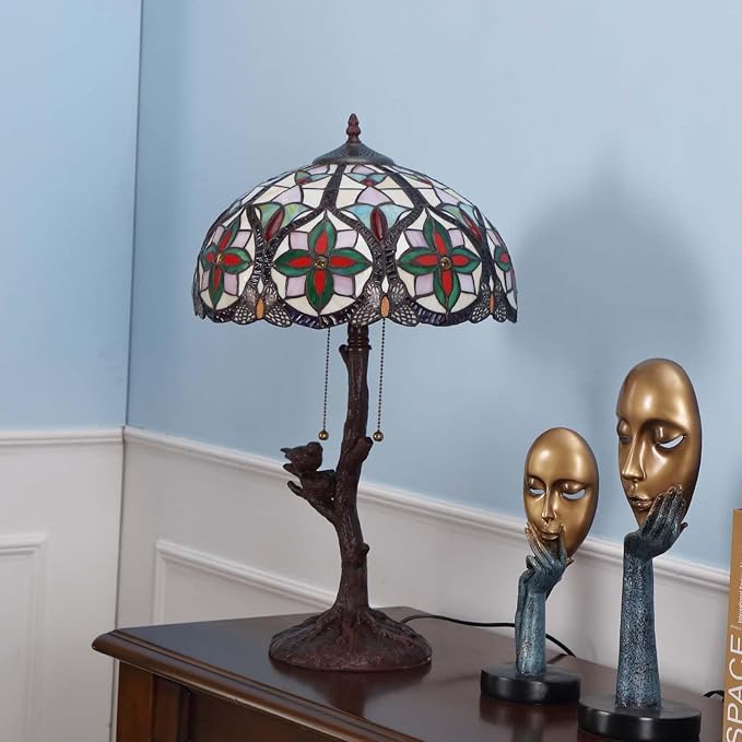 Bieye SS026 Lampshade Support with Finial for Tiffany Style Stained Glass Floor Lamp Table Lamp (G3/8 115mm Waterdrop)