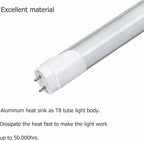 T8 2 Foot LED Tube Lights,20W 2000lm,G13 Bi-pin Base,24 inches End to End,F17T8 F18T8 Fluorescent Tubes Replacement,White 6500K 2ft LED Bulbs,Ballast Bypass,Dual-Powered for Cabinet,Pack of 10