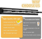 Tipace LED Modern Bathroom Vanity Light Fixtures (6-Light, 47.2-Inch),Acrylic Black Bathroom Wall Lighting Fixtures Over Mirror (Cool White 5500K) with Rotatable Vanity Lights Heads