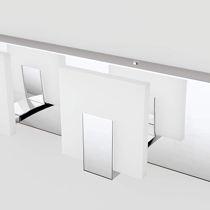 Aipsun 6 Lights Modern LED Bathroom Vanity Light Acrylic Stainless Steel Chrome Up and Down Bathroom Wall Light Over Mirror(White Light 6000K)