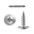 (350 pcs)#8×5/8" Phillips Truss Head Wood Screws Stainless Steel 410 Quick Metal Self Tapping