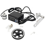 Digital Length Meter Counter Rolling Wheel, 0-999999m Electronic Measure Tool w/Encoder, 110V Mechanical Length Counter Length Measuring Accuracy Display Single Measure Wheel Unit in Feet Meter