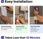 iFLO® Smart A/C Drain Line Cleaner and Drain Pan Cleaner Cartridge Concentrate, Fast-Acting, Long-Lasting HVAC System Solution for Tough Clogs & Buildup, 6-Month Supply per Bottle, 1 Pack of 36oz