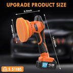 Cordless Car Buffer Polisher, Car Polishing Kit with 21V 2 X 4.0Ah Batteries, Orbital Eccentric Buffers with 8 Variable Speed Up to 6000 RPM, 6IN Touchscreen Buffer for Car Detailing/Scratch Removing