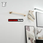 JQK Champagne Bronze Towel Bar, 16 Inch 304 Stainless Steel Thicken 0.8mm Towel Rack Bathroom, Towel Holder Wall Mount, Total Length 18.41 Inch, TB250L16-CB