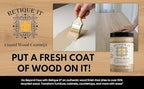 Retique It New and Improved Formula Liquid Wood Coatings - Stainable Primer - Paint It then Stain it (Light Wood, Large)