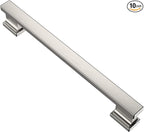 Alzassbg 10 Pack Brushed Satin Nickel Cabinet Pulls, 6-1/4 Inch(160mm) Hole Centers Kitchen Cabinet Handles for Cabinets and Drawers AL3061SN