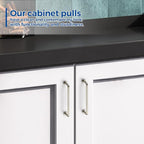 JOY DECOR Cabinet Pulls – 5 Inch Hole Center, Brushed Nickel, 5 Pack, Zinc Alloy Cabinet Handles for Drawers & Cupboard – Vintage Style Hardware for Kitchen, Bathroom, Dresser, Furniture Makeover