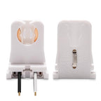 12-Pack JACKYLED Non-Shunted Turn-Type T8 Lamp Holder UL Socket Tombstone with 10 inches Wires Attached for LED Fluorescent Tube Replacements