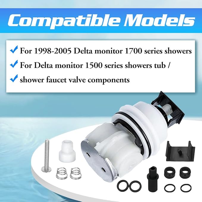 RP32104 Shower Cartridge Compatible with Delta Monitor 1700 Series (1998-2005) Showers, for Delta Monitor Shower Cartridge, for Delta Shower Faucet Cartridge Assembly / RP32104 Tub Valve