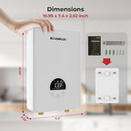 CAMPLUX Tankless Water Heater Electric 6kW at 240 Volts, Point of Use Instant Hot Water Heater CSA Approved with Temperature Display, Under Sink Self Modulating Technology, White