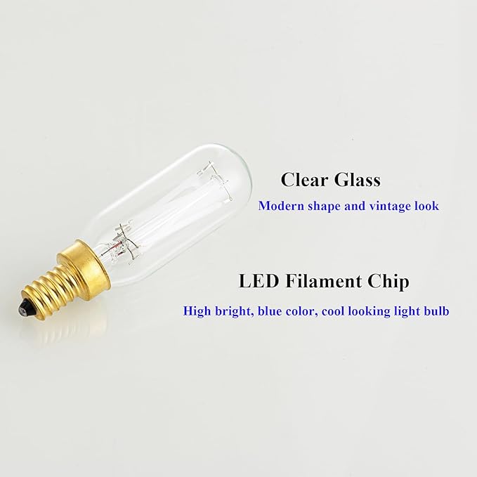 Blue Colored Light Bulbs, 4W 40W Equivalent Dimmable E12 LED Bulbs, 6 Pack