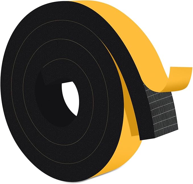 Weather Stripping Door Seal Strip, Adhesive Foam Insulation Tape for Doors and Windows, Closed Cell Weather Stripping for Door Frame, SoundProof Weatherproof Dustproof(2 in x 1 in x 6.5Ft