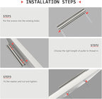 homdiy 5 Pack Adjustable Brushed Nickel Cabinet Pulls 2" to 8.8" (51-224mm) Adjustable Hole Distance Drawer Pulls