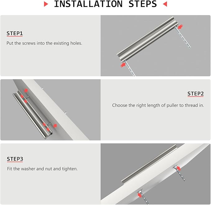homdiy 5 Pack Adjustable Brushed Nickel Cabinet Pulls 1" to 4" (25-102mm) Adjustable Hole Distance Drawer Pulls