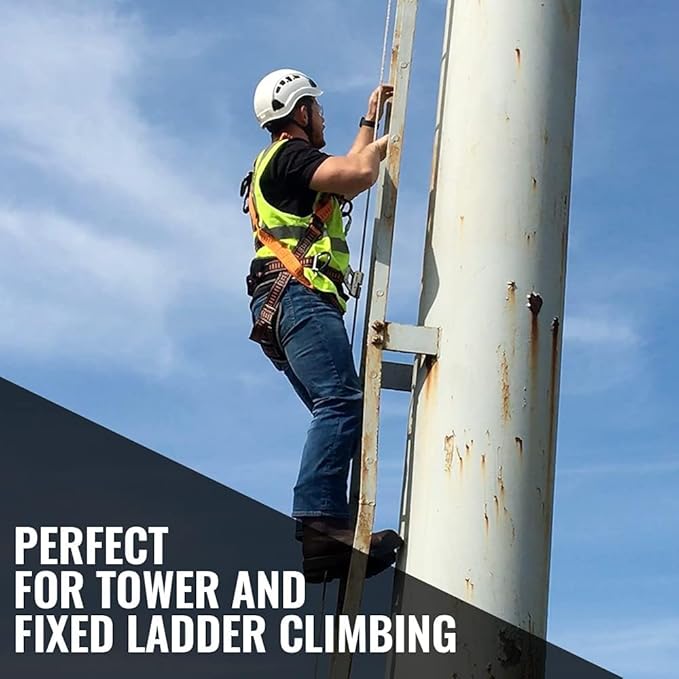 Malta Dynamics Razorback Elite MAXX - Safety Harness and Fall Protection Kit with Belt, Rescue Handles, OSHA & ANSI Compliant