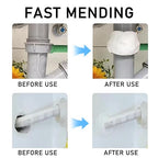 Waterproof Sealant Mastic, 6 Pack New Type White Seal Putty Waterproof Duct Seal Repair Sealing Clay, Quick Mending Mud for Drain Connection, Suitable for Wall Hole, Air Conditioning Hole Repair