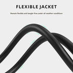 25ft Outdoor Extension Cord for Christmas Decorations - 16/3 Heavy Duty SJTW Waterproof Black Electrical Cable with 3 Prong Grounded Plug for Safety, Great for Lawn and Major Appliances