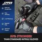 DENCO DISTRIBUTING, INC. Grease Bully Nitrile Gloves - 6MIL - Black - Powder & Latex Free - 1000 Count - 10 Boxes