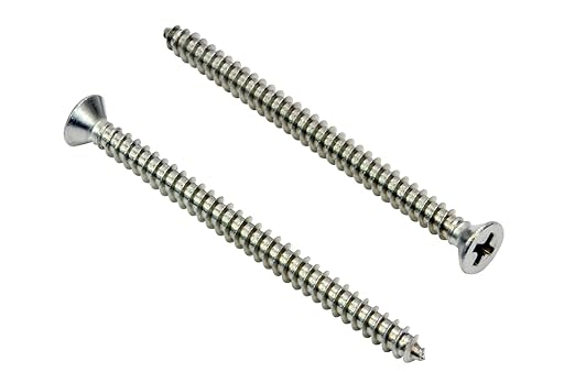 Bolt Dropper #4 x 1-1/2" Stainless Steel Flat Head Phillips Wood Screw, (100 pc), 18-8 (304) Stainless Steel Sheet Metal Screws - Type A Point, Plain Finish