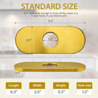 6.3 Inch Deck Plate Bathroom Sink Faucet Escutcheon, Hole Cover for Bathroom Kitchen Faucets Escutcheon Faucet Plate Stainless Steel, Brushed Gold
