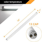 F15T8 18 Inch 15W T8 Fluorescent Replacement Tube Bulb Daylight 6500K Medium Bi-Pin G13 Base, 2 Count