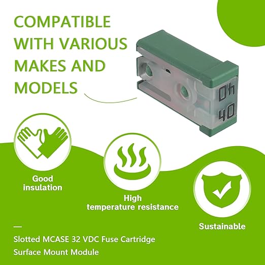 15A 20A 25A 30A 40A 50A 60A 32V Mini Slotted Automotive MCASE Shaped Cartridge Fuse Kit(Pack of 14pcs)