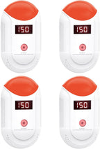 Combination Gas & Carbon Monoxide detectors Plug in, 2 in 1 CO and Natural Gas Detector, Plug in co Detector, Carbon Monoxide Alarm for Home, Travel, Kitchen, 4 Pack