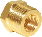 Hooshing 6PCS 1/2" NPT Male x 1/4" NPT Female Brass Reducer Hex Bushing Pipe Fitting Hose Tube Adapter